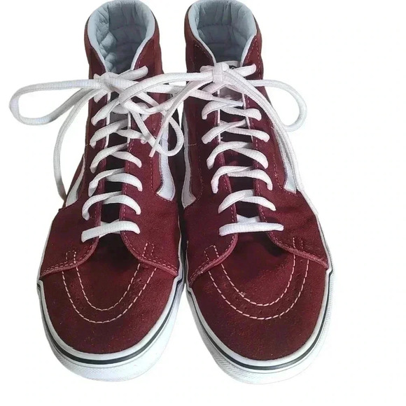 Vans SK8-Hi Skate Unisex Red Shoes - Picture 2 of 5